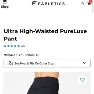 Fabletics Black Yoga Pants, PureLux